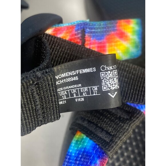 Chaco Hiking Sandals Womens 10 Z/1 Classic Rainbow Tie Dye Multicolor Worn Once - Picture 9 of 9